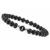 Black White Stone 26 Letters Bracelet Handmade DIY for Women Men Couple Jewelry Friendship Lucky Bead Elastic Bracelet Kids Gift