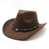 Men'S And Women'S Riding Woolen Felt Hats, Western Cowboy Hats, British, European And American Classic Retro Wide-Brimmed Top Hats