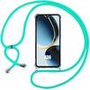 Case for Samsung Galaxy A36 5G - Transparent Silicone with Turquoise Lanyard - BOOLING®