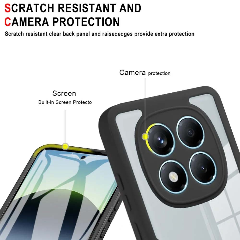 Чехол-бампер 360° для Redmi Note 14 Pro Plus + Чехол для Redmi Note 14 4G 5G A3 14C Защита экрана Чехол для телефона