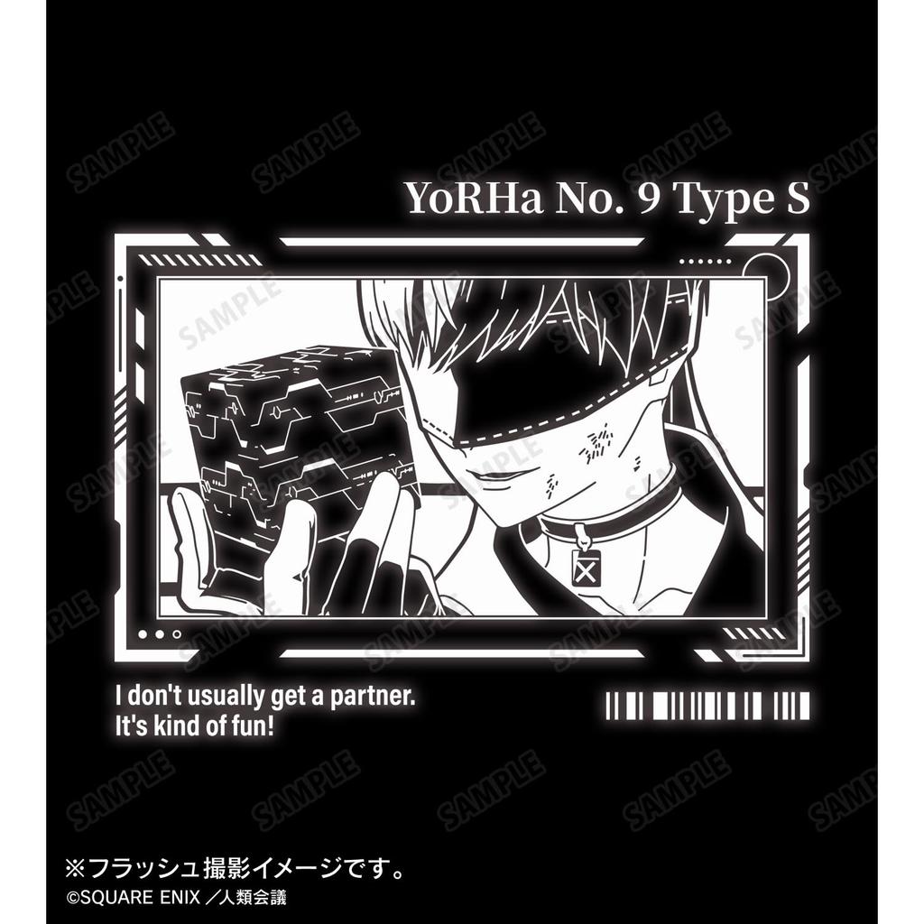 ТВ Аниме Автомата 9S Светоотражающий Принт Размер XXL "Версия NieR". 1.1a" Футболка мужская