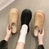 Baotou Half Slippers Thick-soled Women's Outer Wear 2024 New Casual Big Head One-pedal Bread Muffin Lazy Boken Shoes
