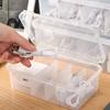 Transparent Data Cable Organizer with Lid Desktop Organizer Clutter Collection Box  for Office Home