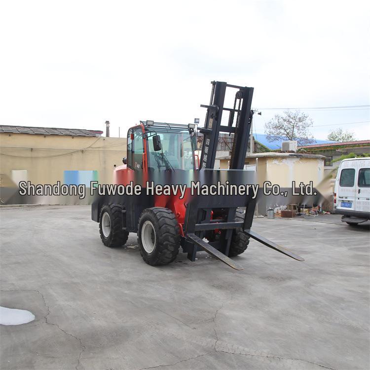 3-Ton Diesel 4WD Off-Road Forklift: 8-10 Ton Hydraulic Loader Stacker
