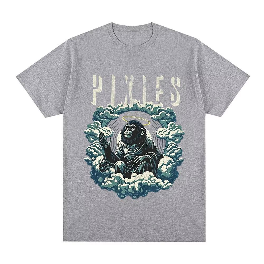 Pixies Cotton T-shirt Stardust Monkey Gone To Heaven Graphic Print Tee Streetwear Women Men Breathable Material No Stuffiness in Hot Summer