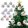 5 Pcs Christmas Ornaments Plastic Snowman/Reindeer/Tree/Gnome Hanging Ornament for Xmas Tree Holiday