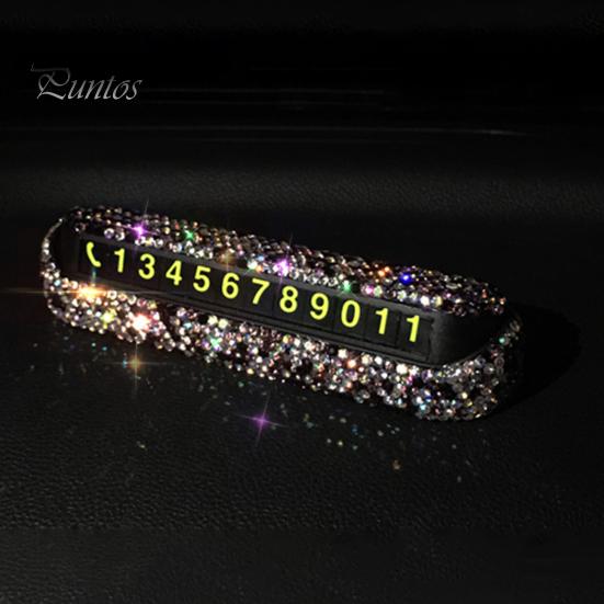 Изящные, привлекающие внимание аксессуары для интерьера, номерной знак телефона, светящийся автомобильный временный знак «Стоп», декор для автомобиля