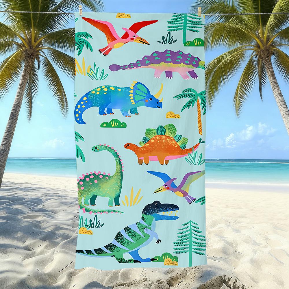 Microfiber Printed Beach Towel Quick-Drying Sand-Proof Absorbent Bath Towel Travel Swimming Towel