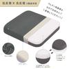 Baibu Home Seat Cushion, Low-Resilience + High-Resilience Chair Cushion, 40 x 40 x 5 cm, Two-Layer Construction, Dark Gray, Washable Cover
