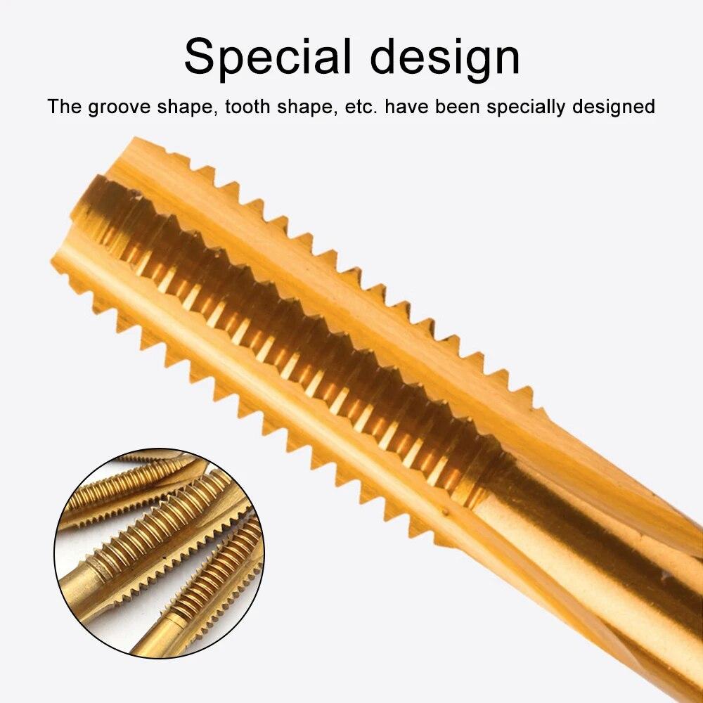 Машина для нарезания резьбы из быстрорежущей стали, 5 шт., с инструментом для нарезания сквозных резьбовых отверстий M3-M8 и внутренней резьбы