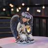 Angel Solar Garden Statue Decorative Figurine Light Waterproof Yard Art Decor for Porch Backyard