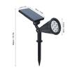 Waterproof 2pcs 7LED Solar Lawn Lights Spotlights Outdoor Garden Yard Landscape Spike Light