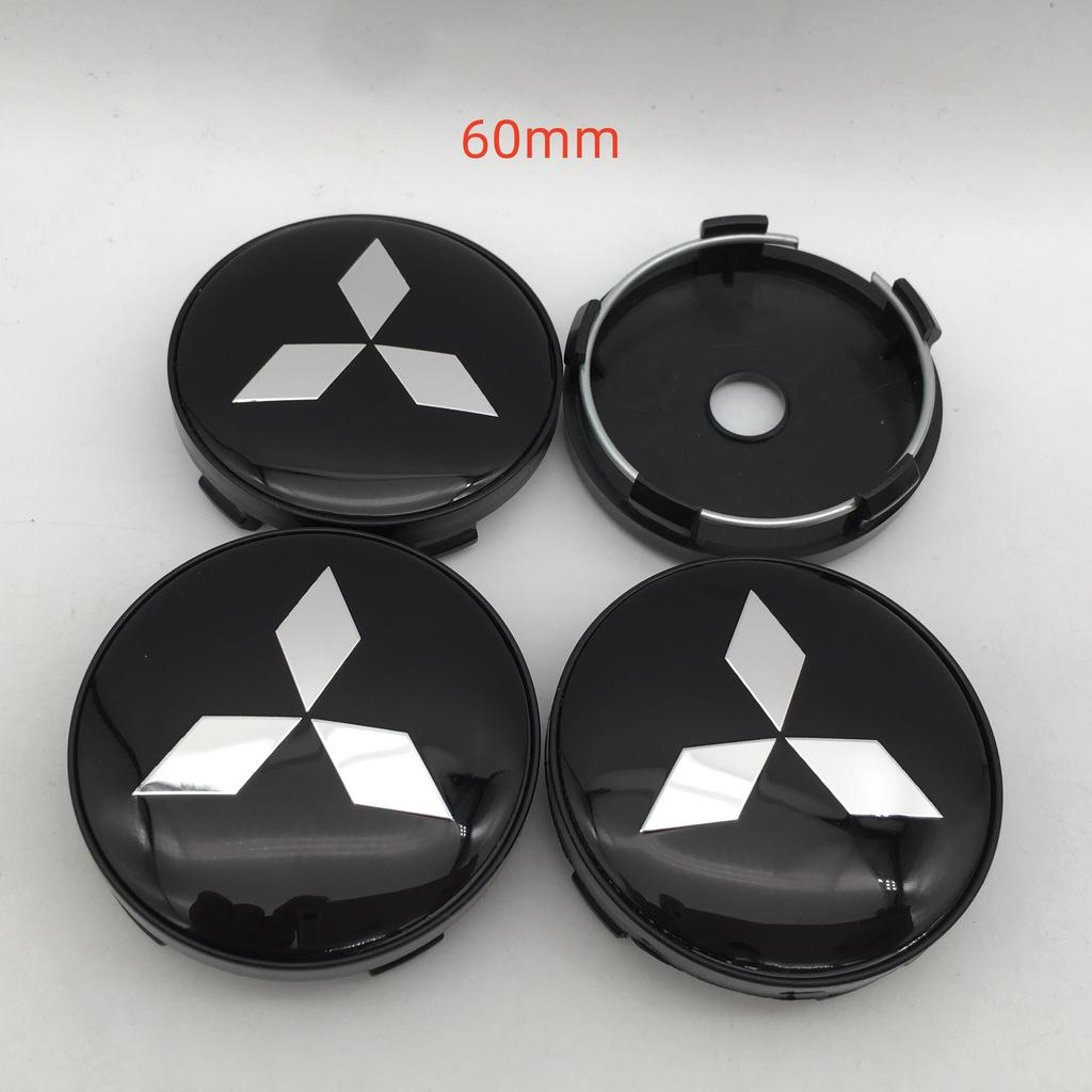 4pcs 3D 56mm 60mm 68mm for Mitsubishi Car Wheel hub Center Cap emblem Badge covers sticker Decals styling auto Accessories