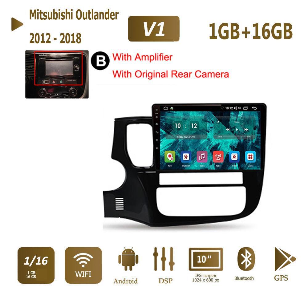 Для Mitsubishi Outlander 3 GF0W GG0W 2012-2018 Android автомобильный радиоприемник мультимедийный плеер 2 Din GPS головное устройство 1 + 16 ГБ