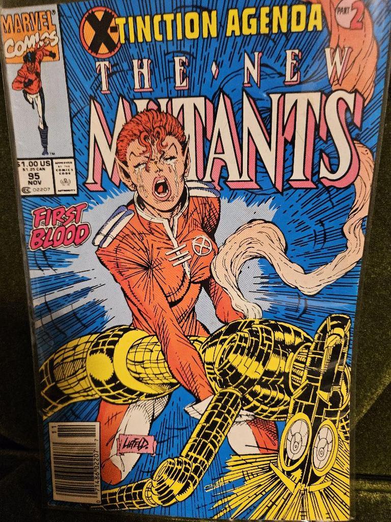 [USED] CABLE & New Mutants American comic book leaf set of 4