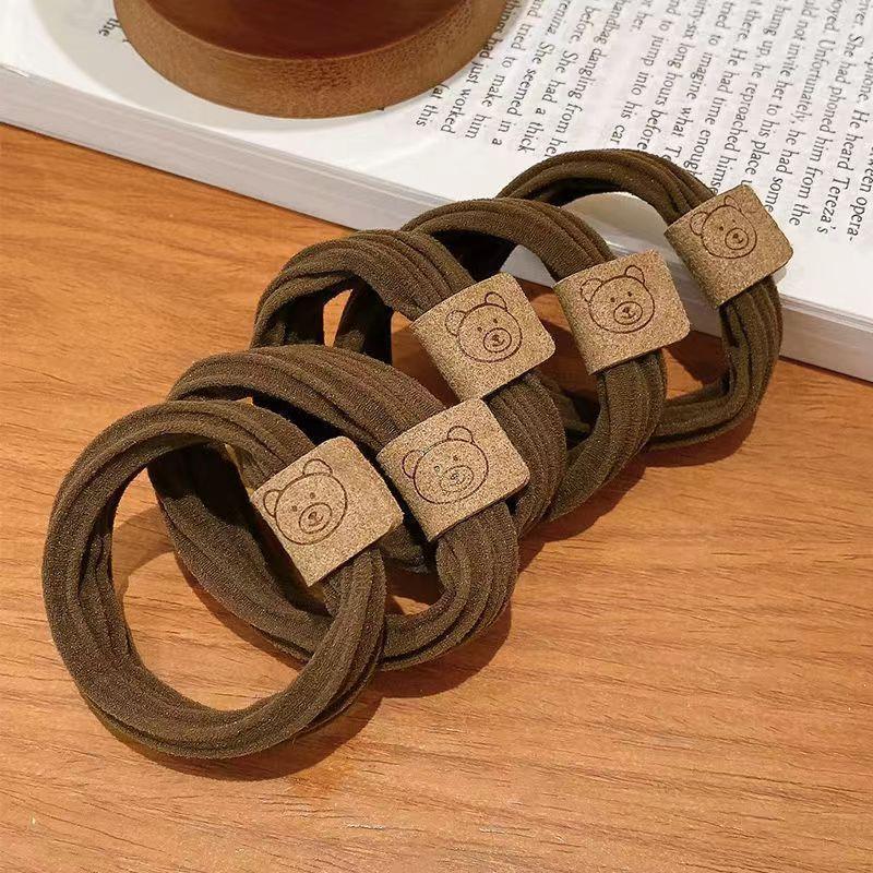 Высокоэластичная резинка для волос в виде медведя - изысканные аксессуары для волос для женщин и девочек (Корейский стиль)