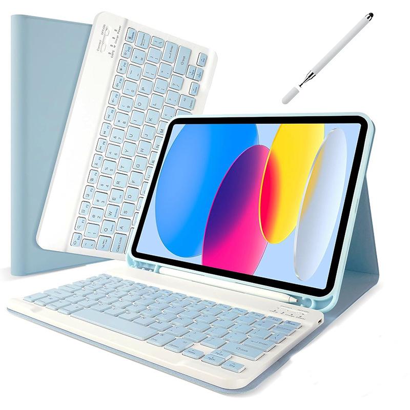Совместимый чехол-клавиатура Bluetooth с магнитным креплением для iPad 10-го поколения A16 10,9"
