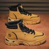 Martin Boots Men's Spring New British Style Retro Tooling Big Yellow Boots Men's High-top Outdoor Waterproof Leather Boots