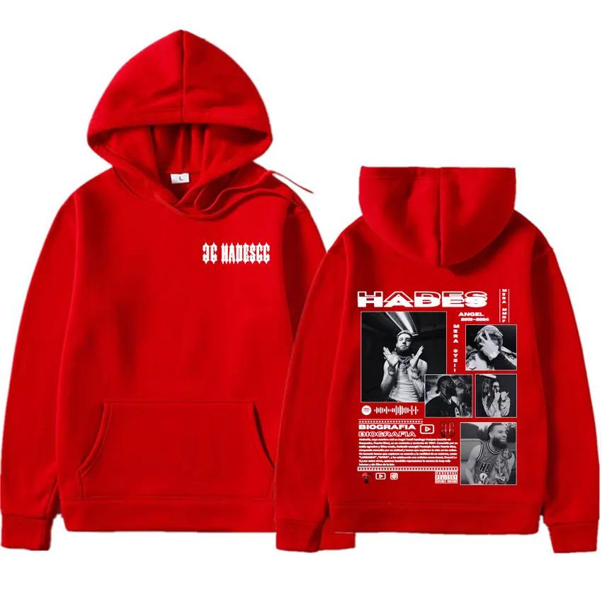 Рэпер Hades66 Двусторонний принт Хип-хоп Графический Мужская одежда Модная толстовка Свободная кофта Весна Осень Повседневная Толстовка