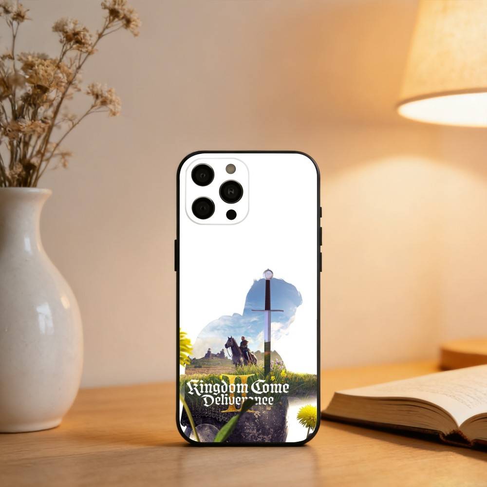 KCD Kingdom Come Deliverance Phone Case For iPhone 17,16,15,14,13,12,11 Plus,Pro Max,XS,Soft Silicone Black Cover