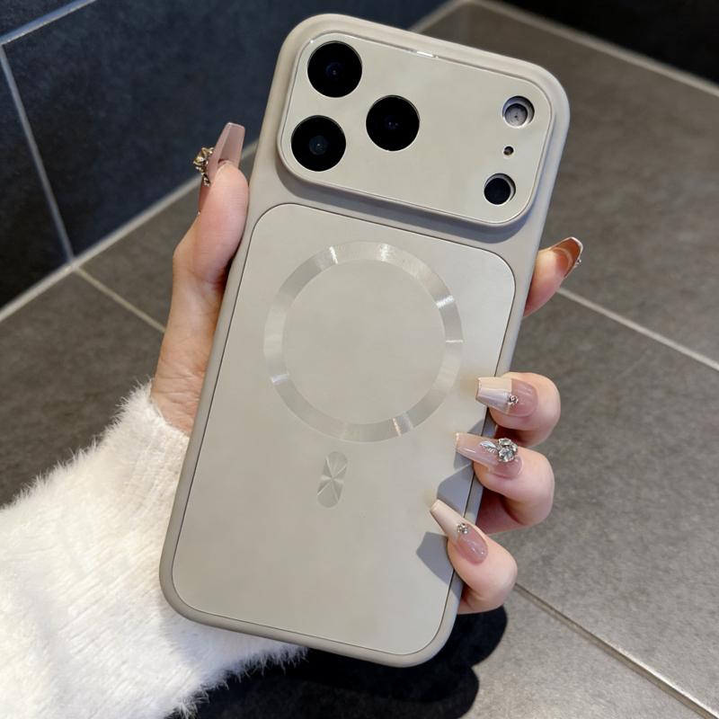 AG Матовый Чехол для телефона Instantly Turn 17 для iPhone 17 16 15 14 13 Pro Max Роскошный Большой Окно для Magsafe Магнитная Крышка