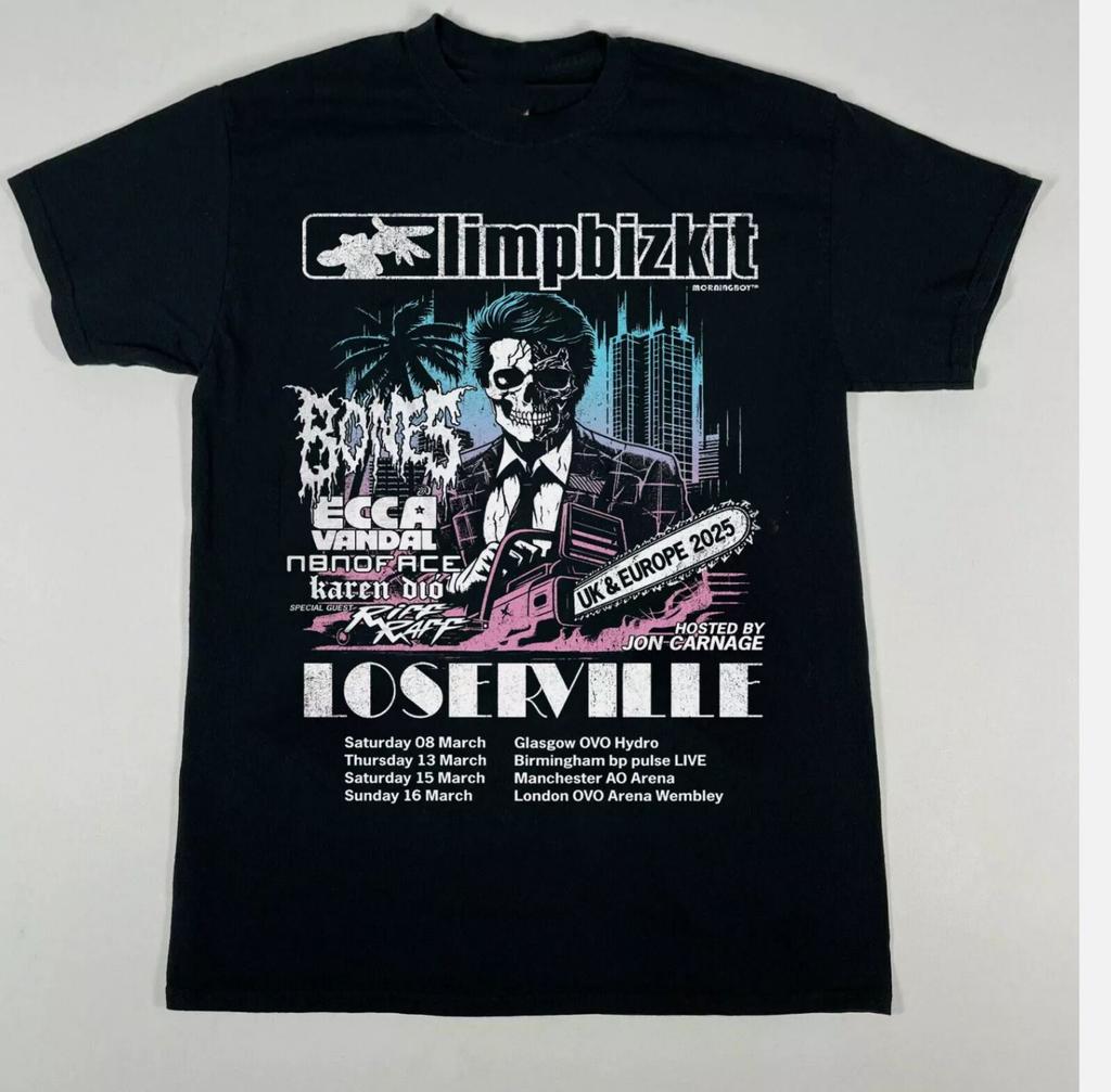 НОВЫЙ тур Limp Bizkit 2025 Подарок для фаната S до 4XL футболка
