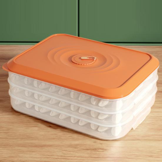 Dumpling Organizer Stackable Cold Retention PP Convenient Use Refrigerator Organizer Kitchen Supplies