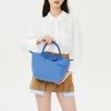Longchamp Le Pliage Green Однотонная с кнопкой Складная отделка Холщовая сумка-тоут из переработанного материала Маленькие женские сумки-тоут Синий василек L1621919P82
