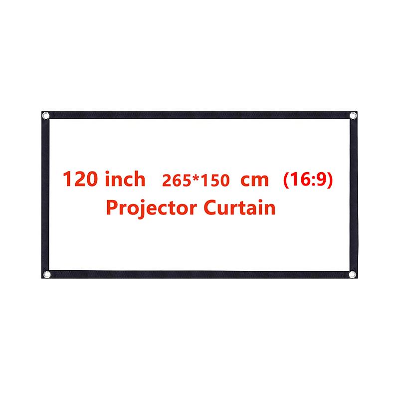 60 84 100 120 Дюйм 16:9 3:4 Портативный проекционный экран занавеска HD дисплей экран домашний кинотеатр кинотеатр фильм дом на открытом воздухе офис