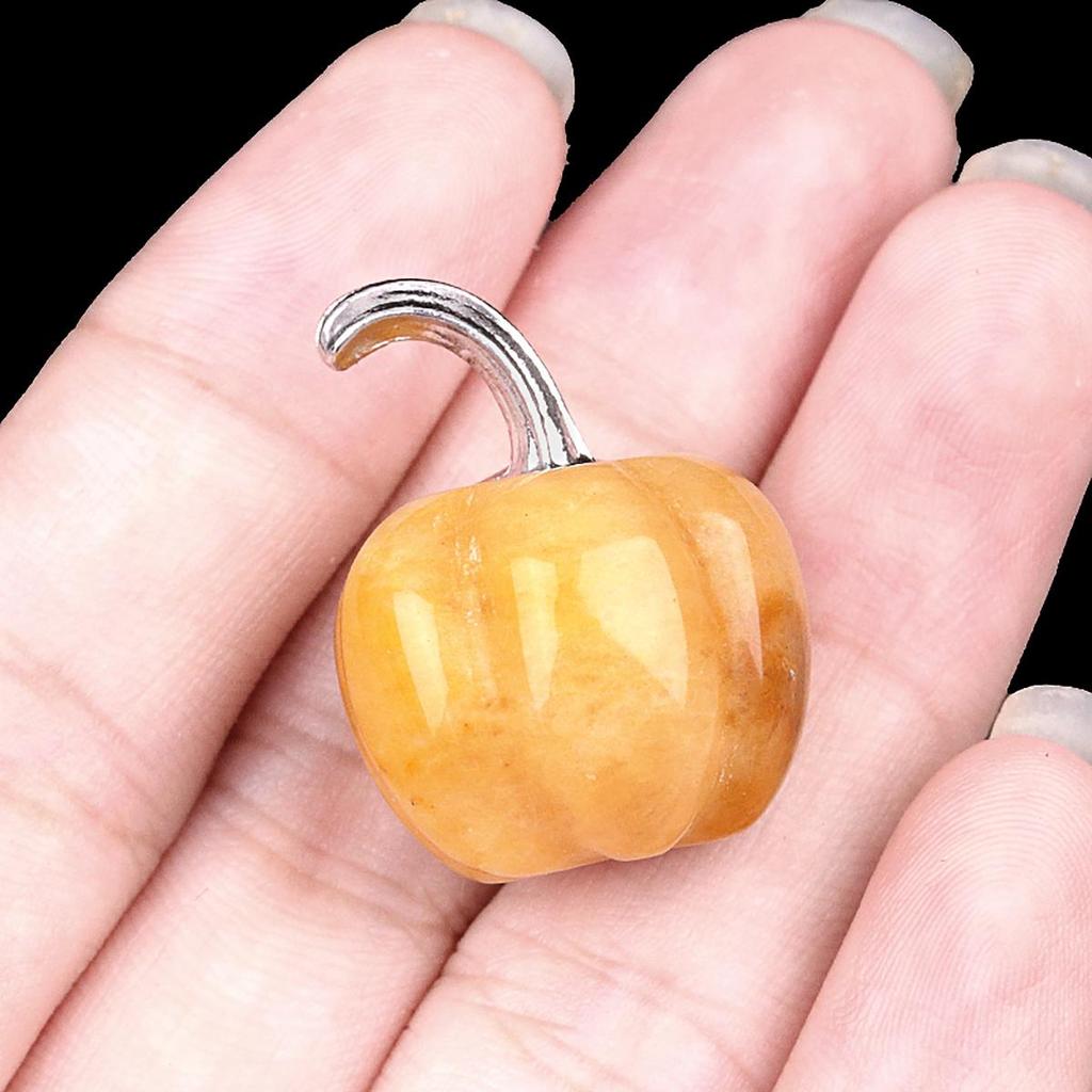 1Pcs Natural Stone Statue Pumpkins Ornament Decoration Home Decor Small Furnishings Jewellery Craft Accessories