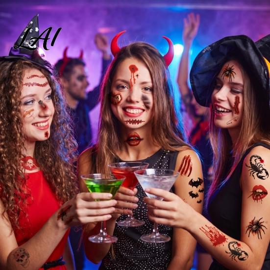 Party Masquerade Supplies 30Pcs Halloween Scar Fake Wound Realistic Tattoo Stickers Decals for Scars Face Body Waterproof Makeup