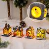 iikuru Christmas Decoration Christmas Interior Figurine Set 4-Piece Set, House, Object, Decor, Accessories, Lights, Ornaments, (ya195)