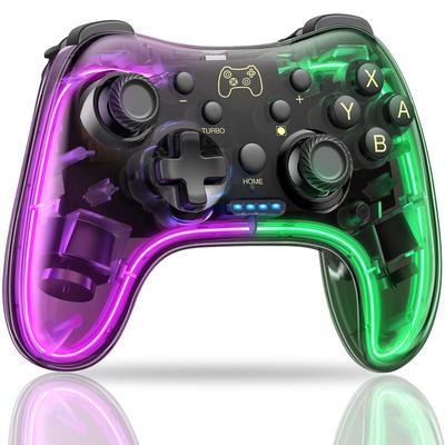 Контроллер Switch с RGB, беспроводной, гироскоп, Rapid и поддержка приложения, с 10-цветной подсветкой, функцией пробуждения, контроллер, датчик, Fire, вибрация,