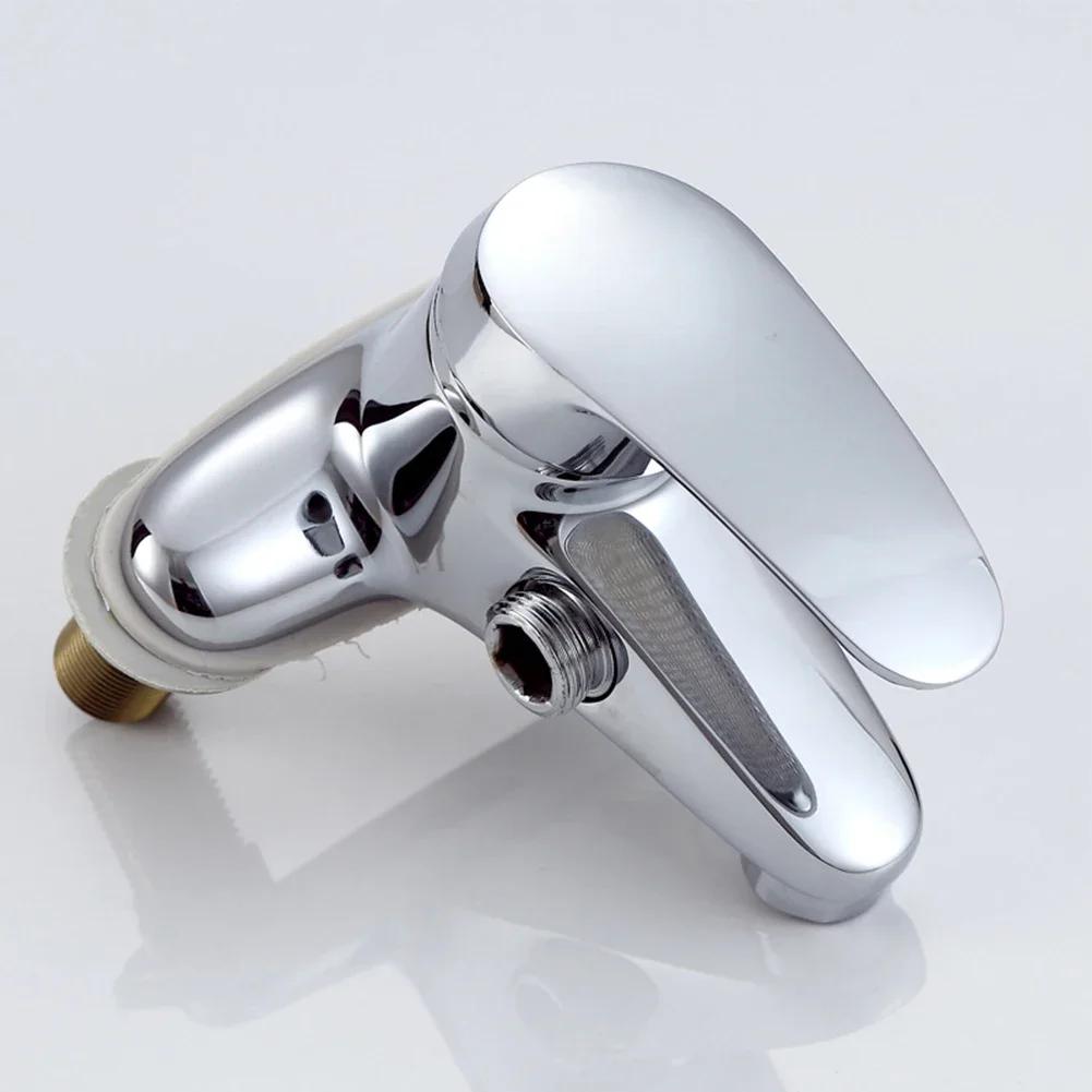 1 шт. Смеситель для ванной комнаты, смеситель для раковины с горячей и холодной водой, цинковый сплав, двухотверстие, смеситель для душа, открывающийся сбоку, 2 способа, с медной керамикой