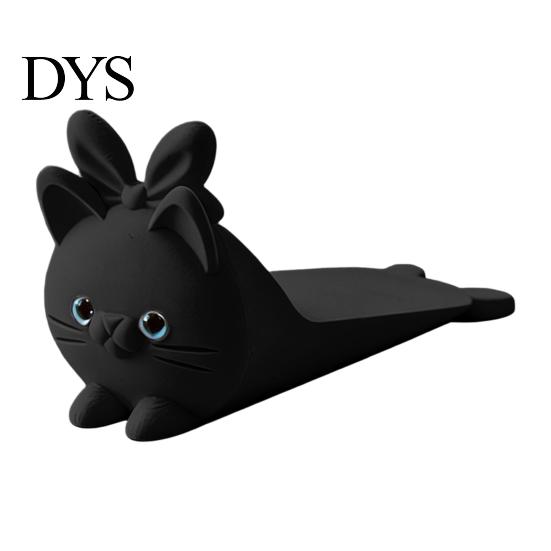 Портативный дверной стопор-клин, 3D-печать, милый кот, нескользящий мультяшный держатель, Декоративный стопор для деревянных полов, Защита дома, Стопор без сверления