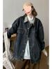 Women's Corduroy Denim Jacket - Casual, Loose Fit, Versatile Design for Spring/Summer In Plus Sizes