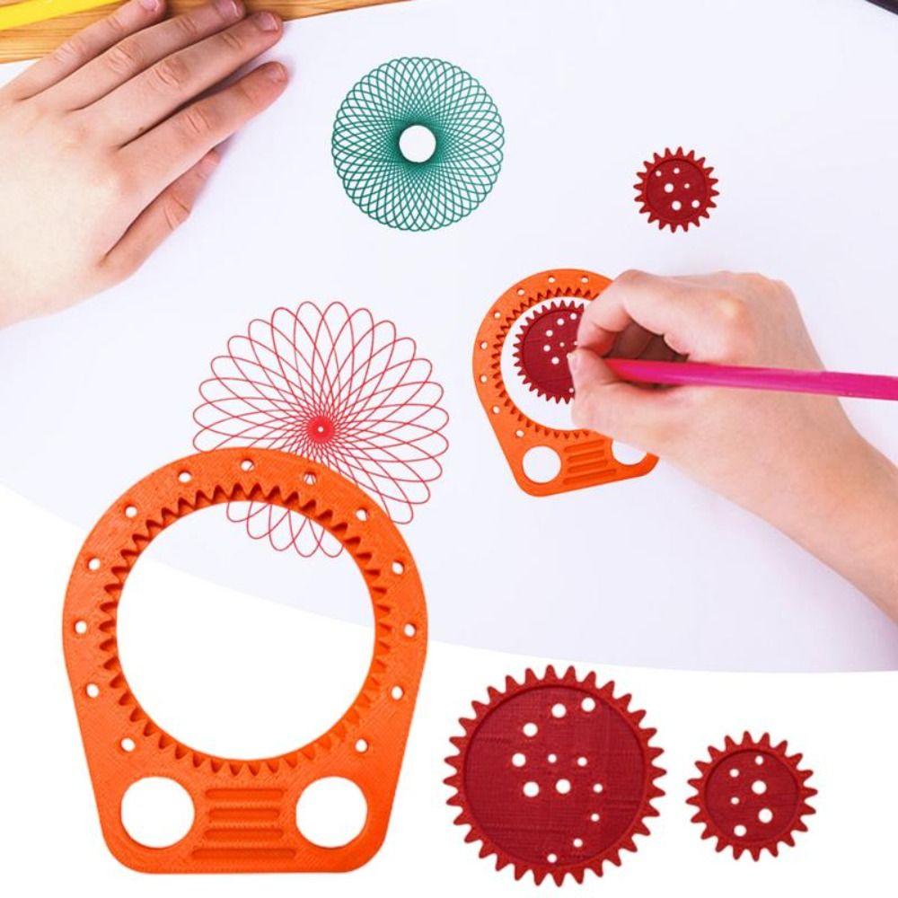 Multifunctional Geometric Ruler Set 3D Printed Spiral Drawing Ruler  Sketch Drafting