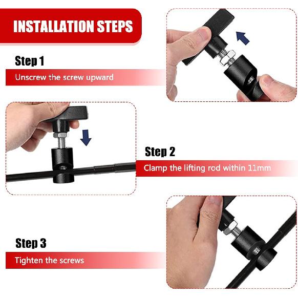 2 PCS Car Engine Hood Support Rod Replacements, Multi-Purpose Metal Vehicle Hood Strut Clamp-Lifting Tools, Universal Anti-Slip Durable Automotive