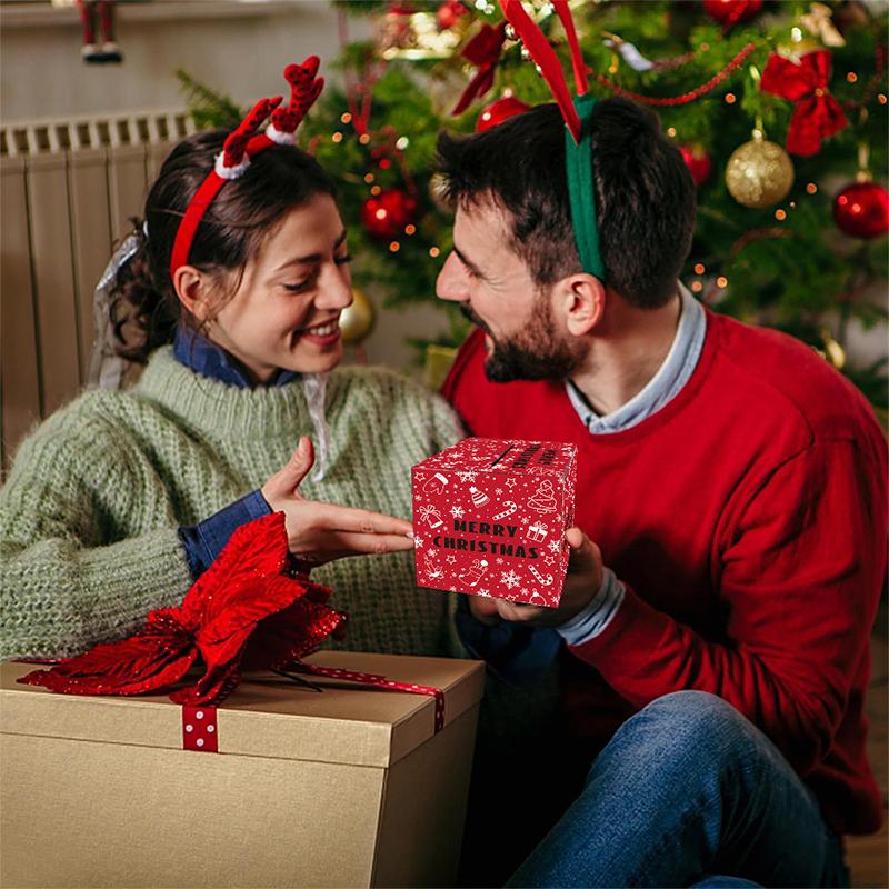 1 шт. Праздничная многослойная коробка для конфет с оберточной бумагой Бумажная коробка 13,5x13x11см