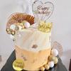 Balls Cake Toppers Crown Tiara Cake Topper Happy Birthday Cake Decorations for Birthday Boho Wedding Baby Shower Party Decor