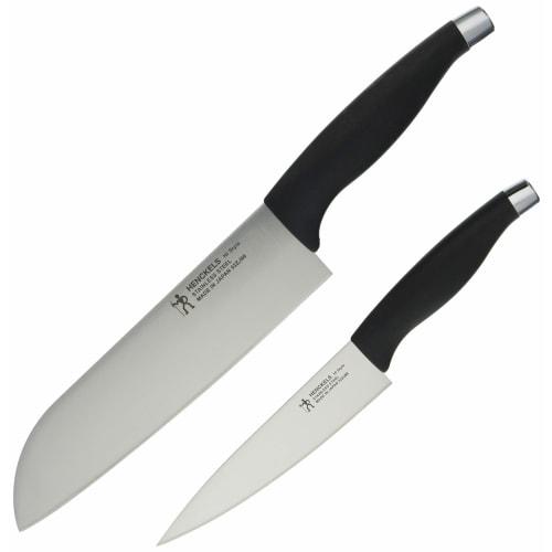 Zwilling J.A. Henckels Japan "HI Style Santoku / Petty 2pcs Set Black Made In Japan" Small Sword Knife Set Stainless Steel Gift Dishwasher Safe Made I