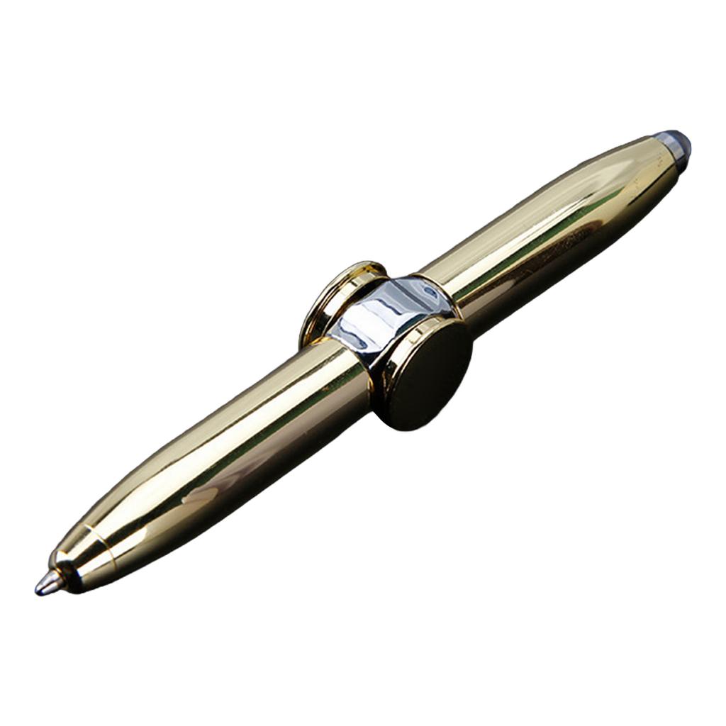 2 шт. Fidget Pen Spinner Pen со светодиодной подсветкой Металлическая вращающаяся ручка Шариковая ручка Многофункциональная ручка Ручка для снятия тревожности