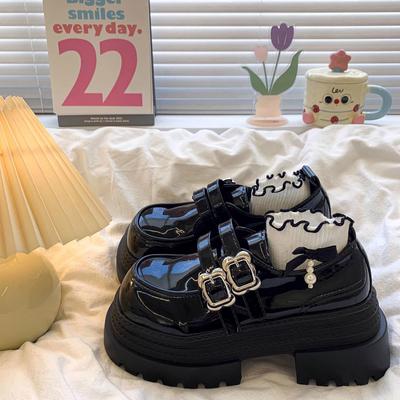 Женские туфли-лодочки с круглым носком, черные лоферы, обувь для женщин, платформа, шикарные остроносые, молодая элегантная обувь со скидкой, стильные 39