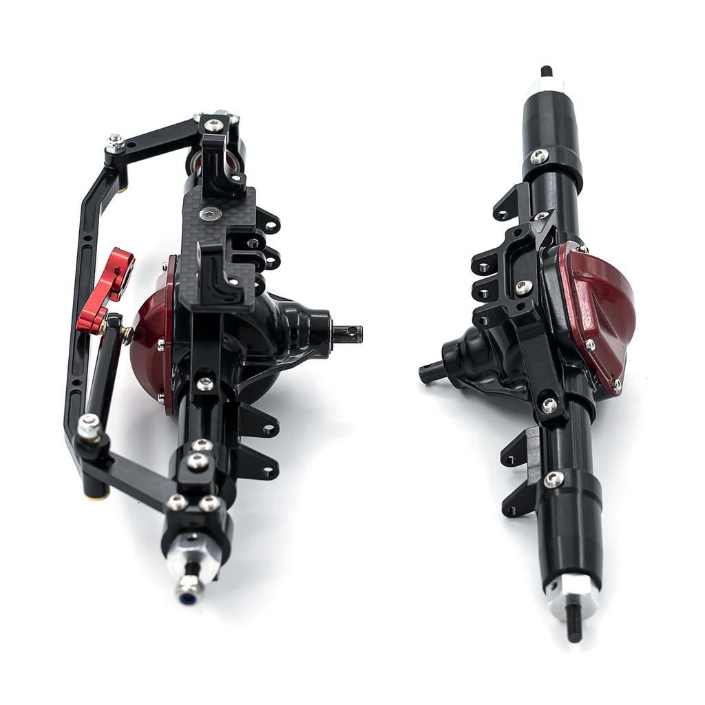 RC Car Front Axle Rear Axle Aluminum Alloy RC Axles Replacements for 1 10 Axial SCX10 RC Car