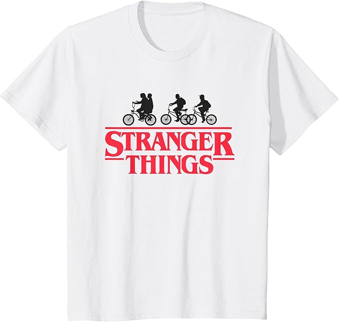 Stranger Things Silhouette Bike Logo T-Shirt