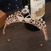 Korean Style Bridal Crown High End Wedding Headwear Studio Shooting Crystal Rhinestone Metal Crown