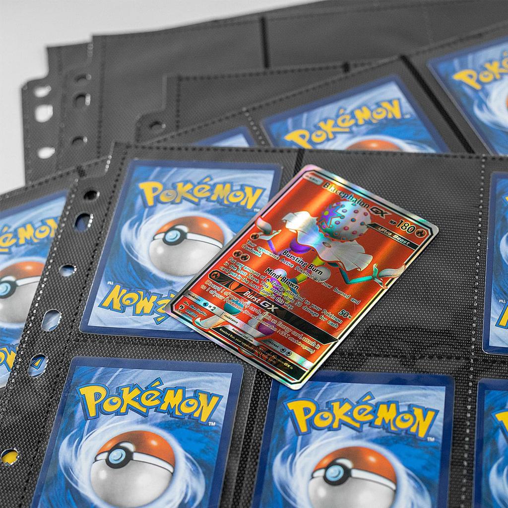 Файл для коллекционных карточек WISSUA Файл для карточек, совместимый с 2, 3, 4, 9-карманными картами и другими карманными размерами 18 карманов с обеих сторон 50 отверстий, отверстий, отверстий,