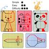 20/Шаблоны Детская Монтессори Развивающая Игра Симметричное Рисование Игрушки Детский Набор для Тренировки Контроля Ручки Детские Многоразовые Карточки для Рисования
