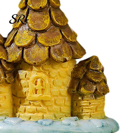 Desktop Miniature Scenes Micro Landscape Ornaments Resin Fairy Garden Accessories Small Wooden Tree House Models Houses for Plants Fish Tank Decor DIY