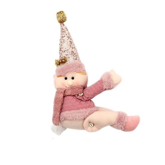 Yousheng Розовый Снеговик Подхват для Штор Плюшевая Пряжка для Штор Снеговик Мультяшный Держатель для Штор для Праздничного Домашнего Окна Украшение на Верхушку Елки